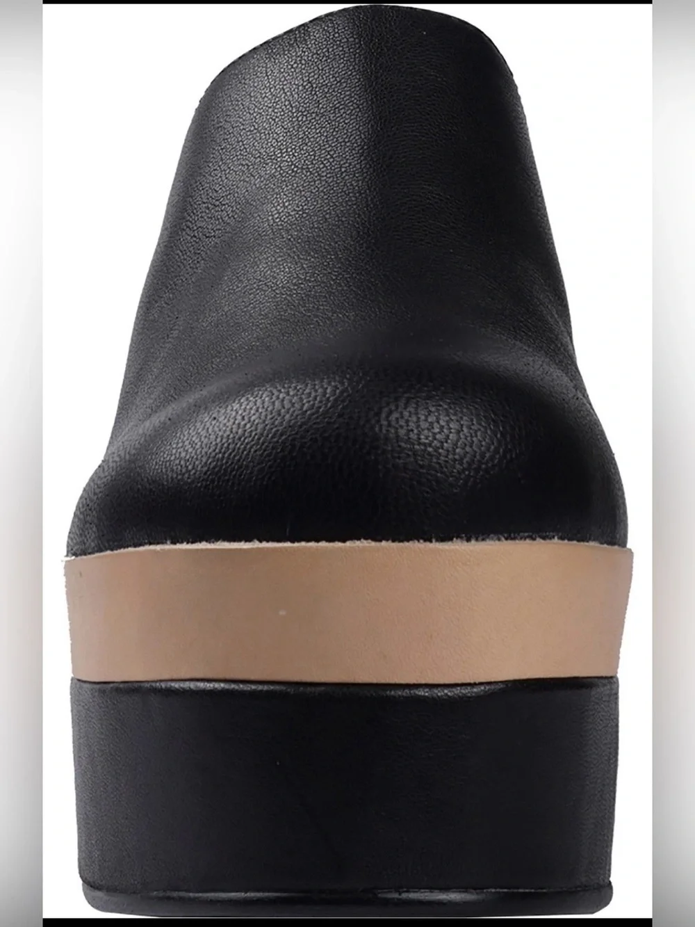 Artisan Black and Tan Platform Mule - Women's Slip-On